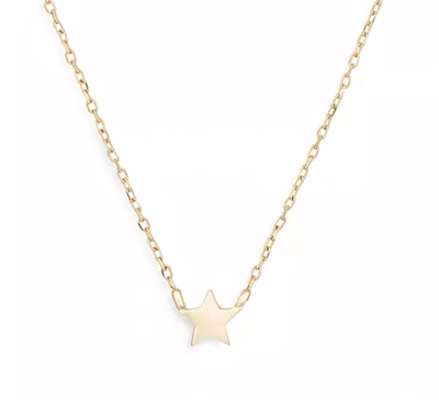 Shop Adina Reyter Super Tiny Puffy Star Necklace In Gold