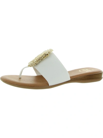 Shop Andre Assous Womens Slip On Slides Thong Sandals In White