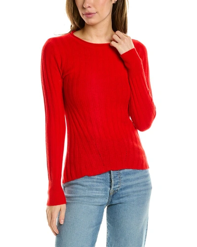 Shop Hannah Rose Blair Wool & Cashmere-blend Sweater In Red