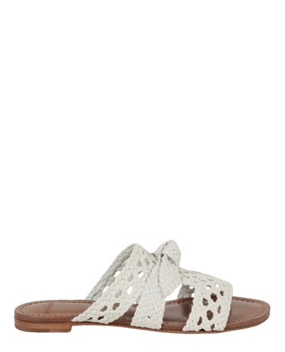 Shop Alexandre Birman Clarita Braided Flat Sandals In White