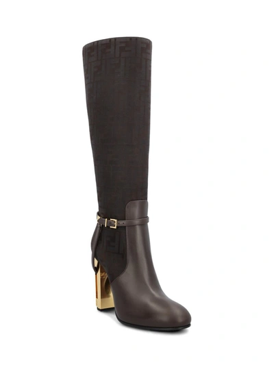 Shop Fendi Boots In Ebano+ebano