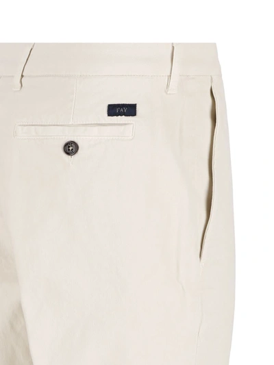 Shop Fay Trousers In Ivory