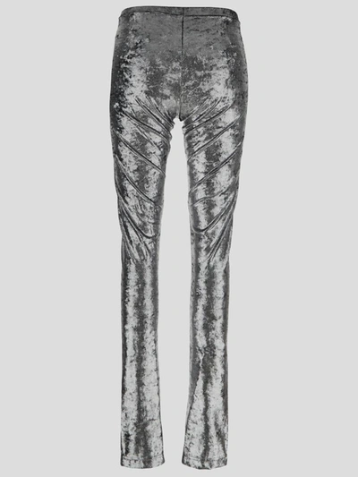 Shop Junya Watanabe Trousers In Silver