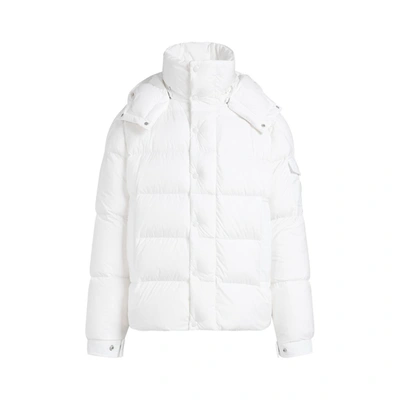 Shop Moncler Vezere Jacket Wintercoat In White