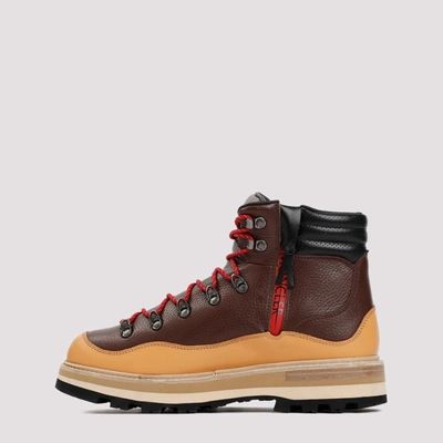 Shop Moncler Peka Trek Boots Shoes In Brown