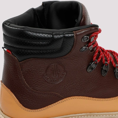 Shop Moncler Peka Trek Boots Shoes In Brown