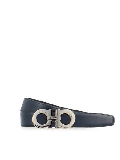 Shop Ferragamo Salvatore  Belts In Navy Blue/black