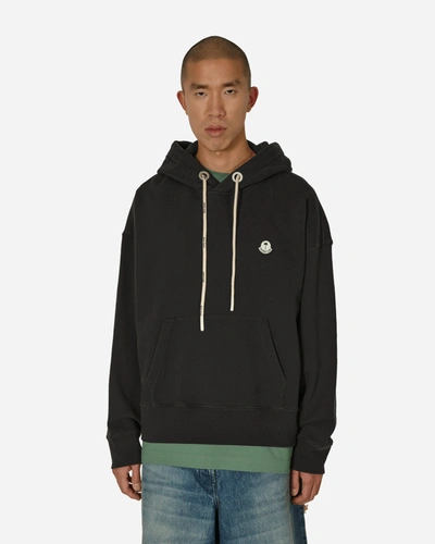 Shop Moncler Genius Palm Angels Logo Patch Hoodie In Black