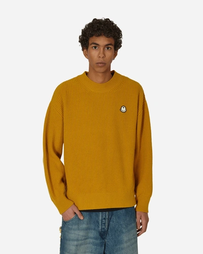 Shop Moncler Genius Palm Angels Wool Sweater Mustard In Yellow