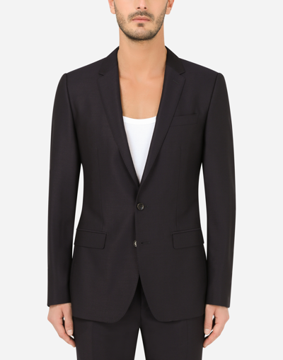 Shop Dolce & Gabbana Virgin Wool Martini-fit Suit In Blue