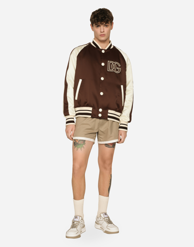 Dolce & Gabbana Men Rome Jacket In Brown