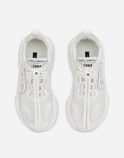 Dolce & Gabbana Daymaster White Leather Sneakers