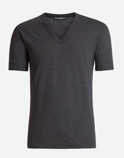 Shop Dolce & Gabbana T-shirt In Cotton In Grey