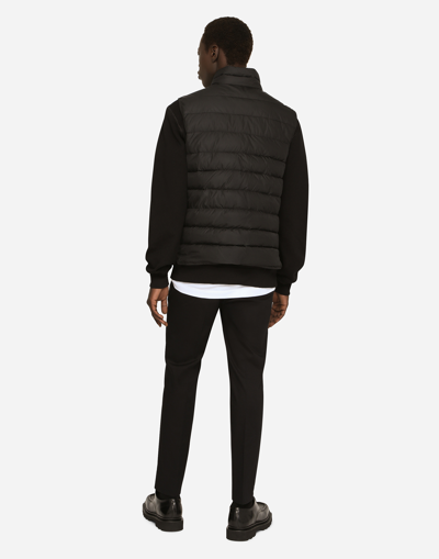 Dolce & Gabbana Black Padded Vest Jacket In Black