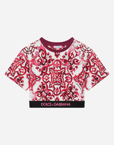 DOLCE & GABBANA MAJOLICA-PRINT JERSEY T-SHIRT 