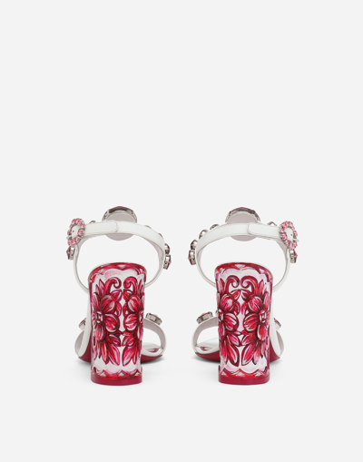 Dolce & Gabbana Keira Crystal Embellished Block Heel Platform Sandal In Multicolor
