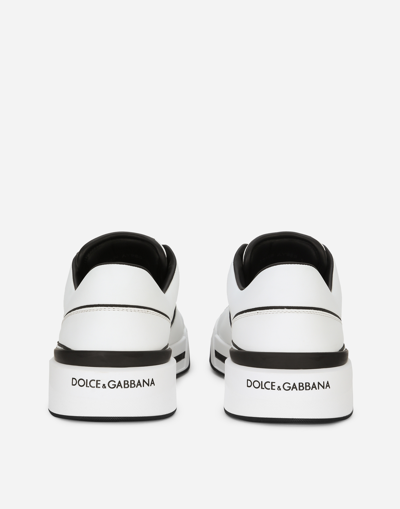 Dolce & Gabbana Two-tone Leather New Roma Sneakers In Multi