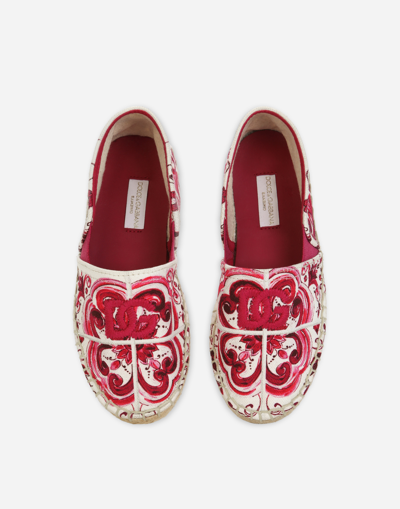 DOLCE & GABBANA PRINTED CANVAS ESPADRILLES 