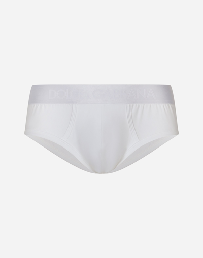 Shop Dolce & Gabbana Two-way Stretch Jersey Brando Briefs In White