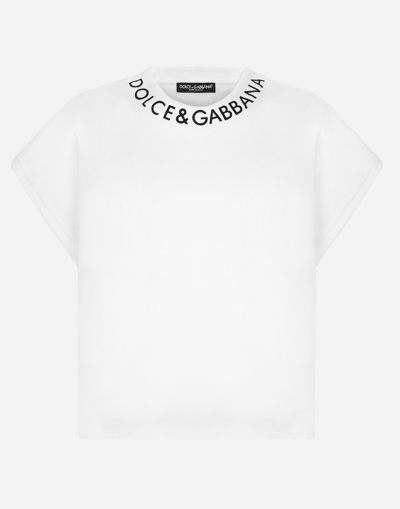 Dolce & Gabbana Short-sleeved T-shirt In Optical_white