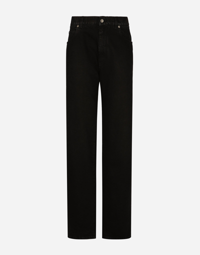 Dolce & Gabbana High-rise Drop-crotch Boyfriend Jeans In Black