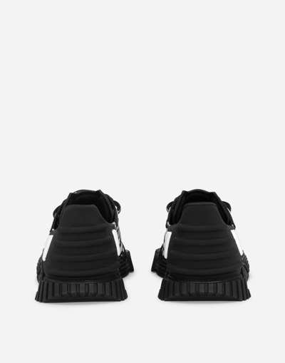 Dolce & Gabbana Men's Calfskin Nappa Portofino Sneakers With Dg Logo Print In Multi