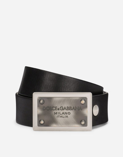 Shop Dolce & Gabbana Leather Belt In Multicolor
