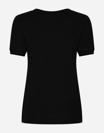 Dolce & Gabbana Black Cotton T-shirt