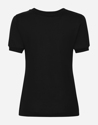Dolce & Gabbana Black Cotton T-shirt