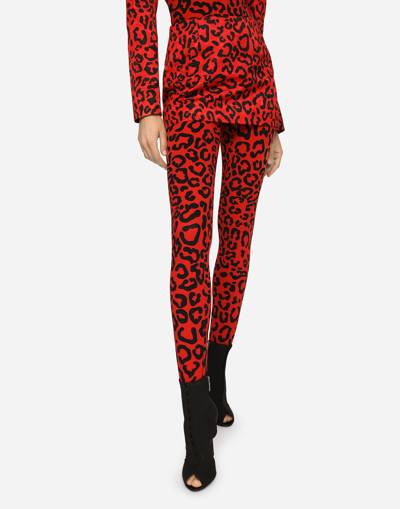 Shop Dolce & Gabbana Leopard-print Brocade Miniskirt In Multicolor