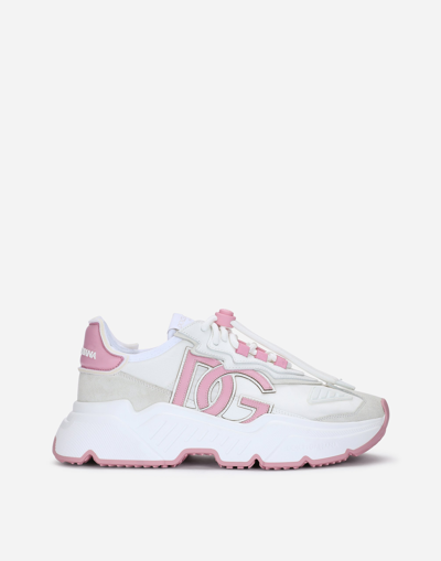 Dolce & Gabbana Daymaster Logo-patch Lace-up Sneakers In Pink