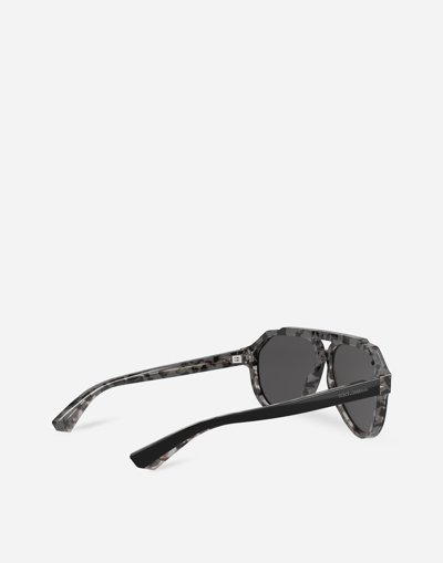 Dolce & Gabbana Sonnenbrille Mit Rundem Gestell In Black