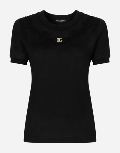 Dolce & Gabbana Black Cotton T-shirt