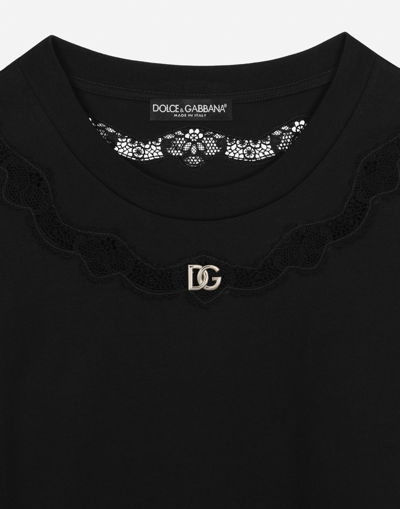 Dolce & Gabbana Black Cotton T-shirt