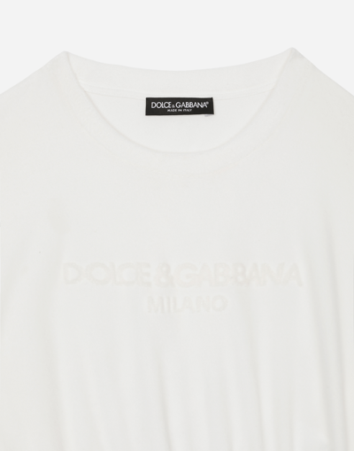 Dolce & Gabbana Chenille Top With Tonal-logo In S9995