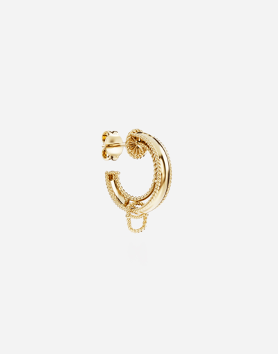 Dolce & Gabbana 18kt Yellow Gold Alphabet Hoop Earring In Gold