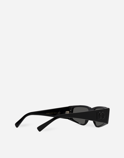 Shop Dolce & Gabbana Dg Logo Sunglasses In Black