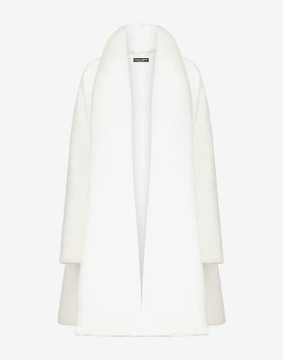 Dolce & Gabbana Kim Oversized Terrycloth Coat In White