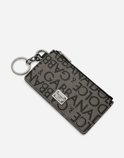 Shop Dolce & Gabbana Jacquard Card Holder In Multicolor