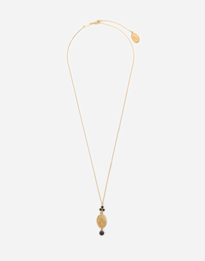 Shop Dolce & Gabbana Tradition Pendant In Yellow 18kt Gold With Medals