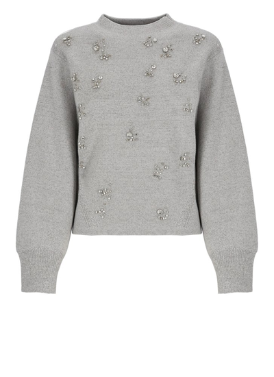 Shop 3.1 Phillip Lim / フィリップ リム 3.1 Phillip Lim Embellished Crewneck Jumper In Grey