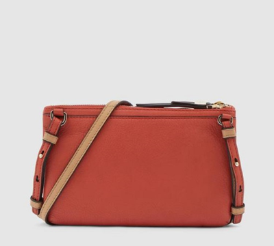 Shop Piquadro Red Leather Clutch Bag