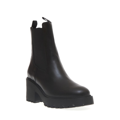 Shop Hogan 50mm Heel Black Leather Boot
