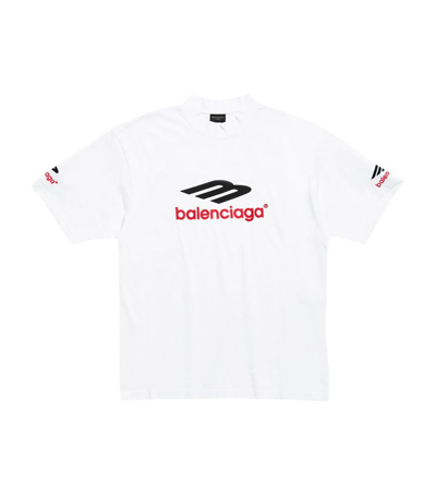Shop Balenciaga 3b Sports Icon T-shirt In White