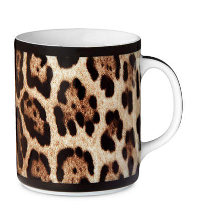 Shop Dolce & Gabbana Leopardo Mug In Multi