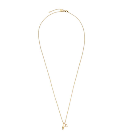Shop Jimmy Choo Diamond Jc Chain Necklace In Gold