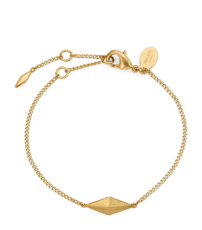 Shop Jimmy Choo Diamond Fine Chain Bracelet In Gold