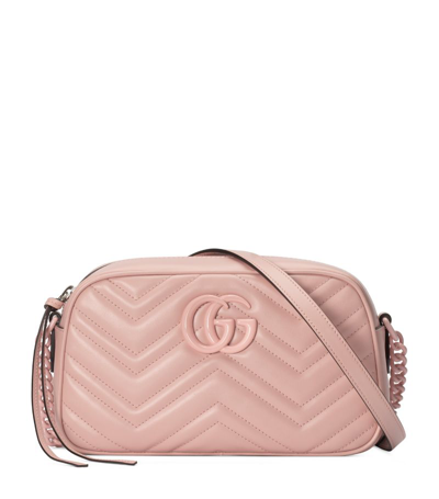 Shop Gucci Mini Gg Marmont Matelassé Shoulder Bag In Pink