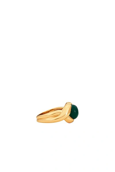 Shop Aureum Verde Ring In 24k Gold Vermeil