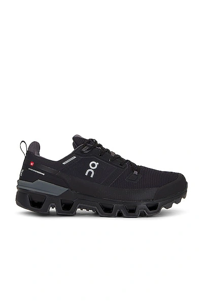 On Black Waterproof Cloudwander Sneakers In Black | Eclipse